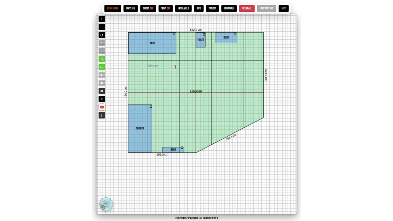 Tile layout planner interface preview